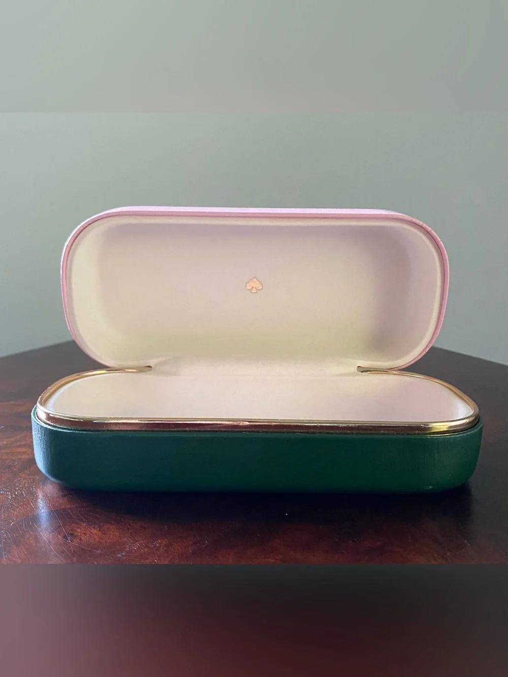 kate spade NY Glasses/Sunglasses Case,  Pink and Hunter Green